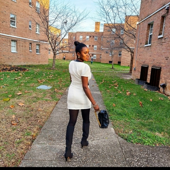 Classy embellished Tweed dress chain and buttons L - Picture 3 of 3